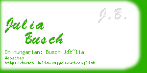 julia busch business card